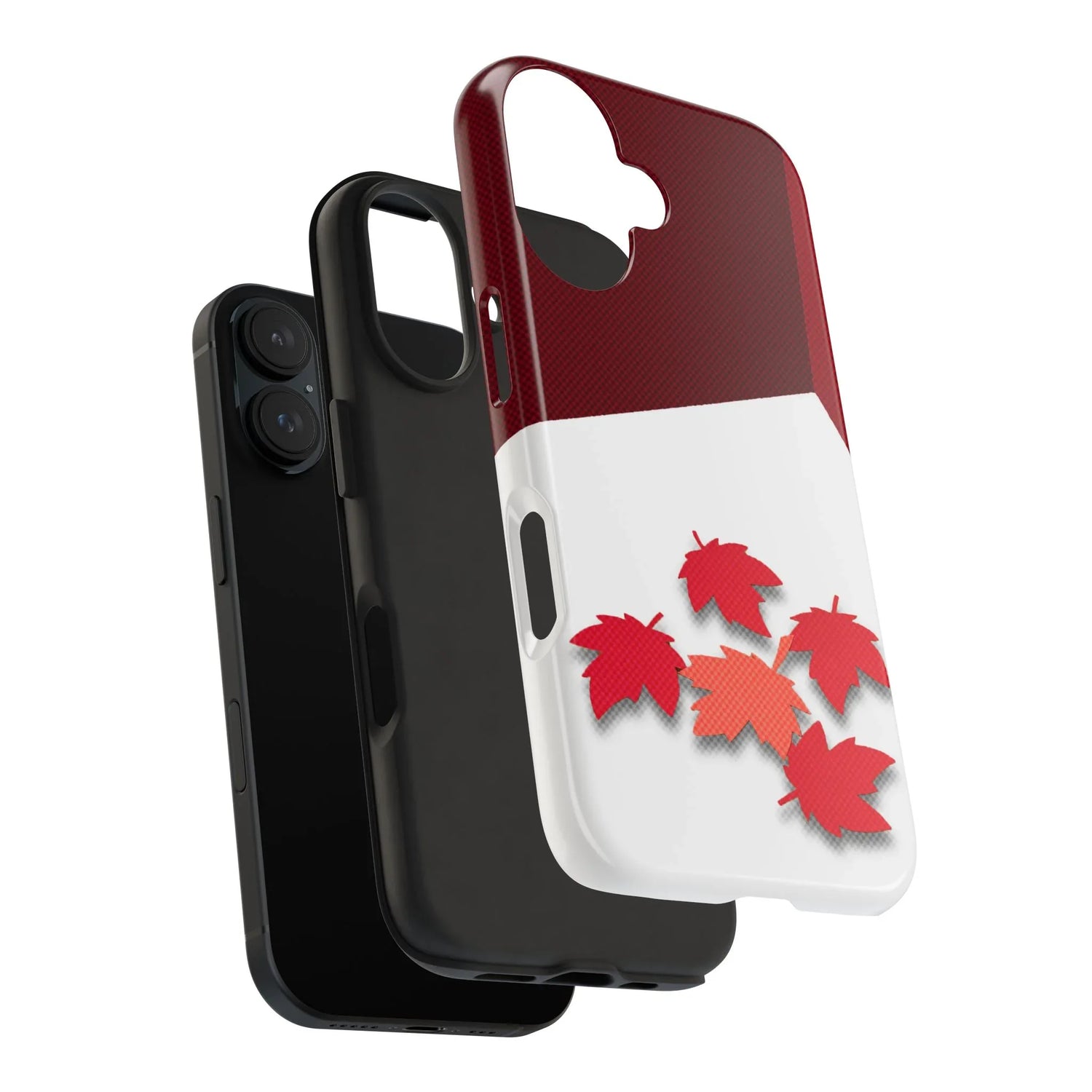 Canada Autumn Maple Tough Phone Case — Red &amp; White Protective Fall Design - DiwaKi