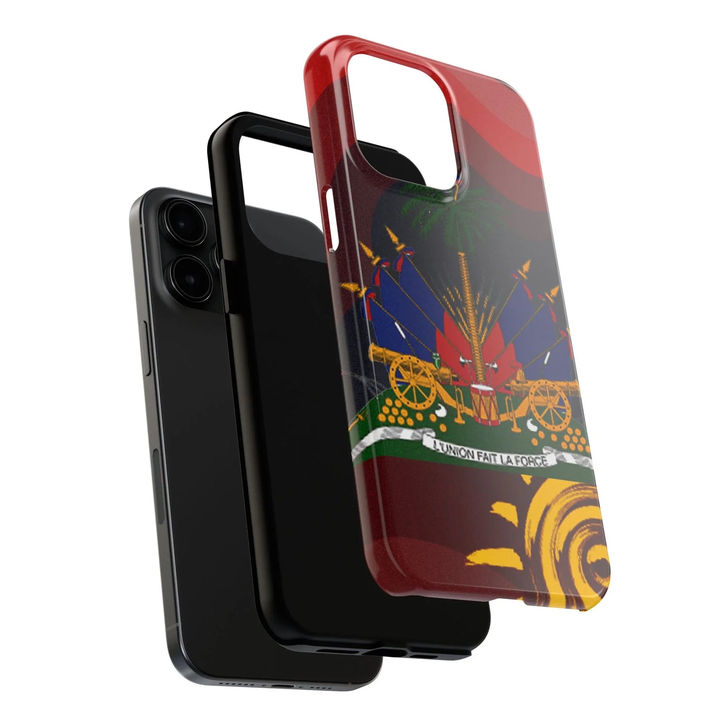Haiti Coat of Arms Tough Phone Case — Patriotic Haitian Flag Protective Cover - DiwaKi