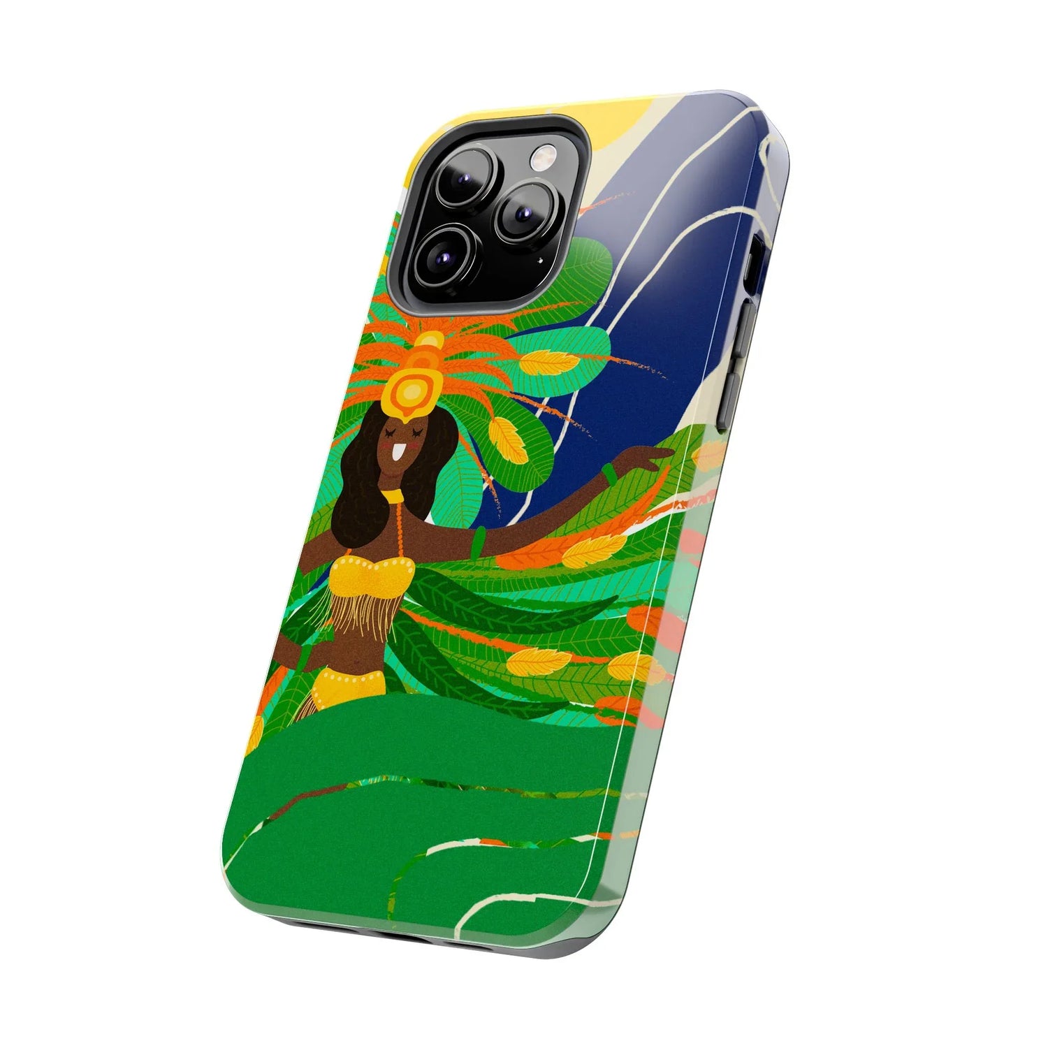 Brazil carnival Tough Phone Case — Statue of Liberty &amp; American Flag Design - DiwaKi