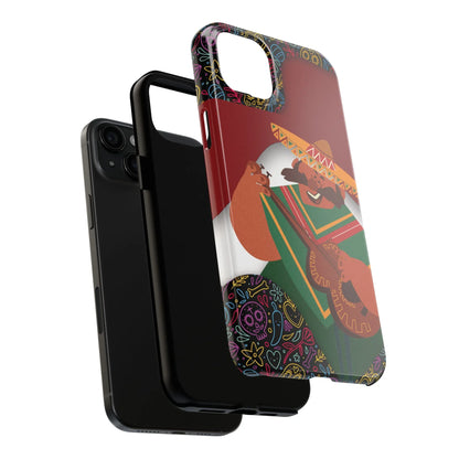 Mexico Mariachi Guitarist Tough Phone Case — Colorful Mexican Folk Art iPhone Cover - DiwaKi