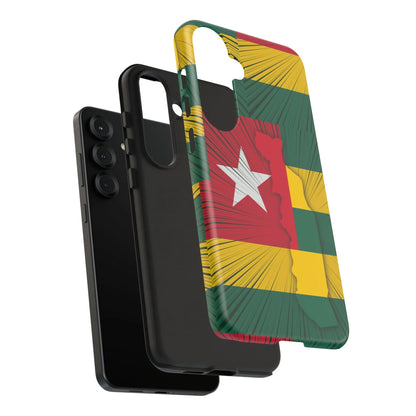Togo Flag Tough Phone Case – Protective Stripe Design - DiwaKi