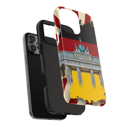 German Flag Brandenburger Gate Tough Phone Case – Berlin Landmark Protective Cover - DiwaKi