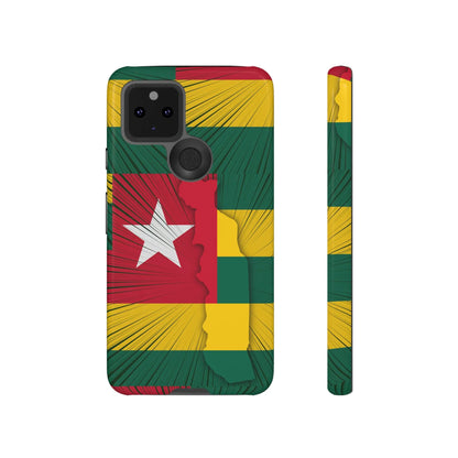 Togo Flag Tough Phone Case – Protective Stripe Design - DiwaKi