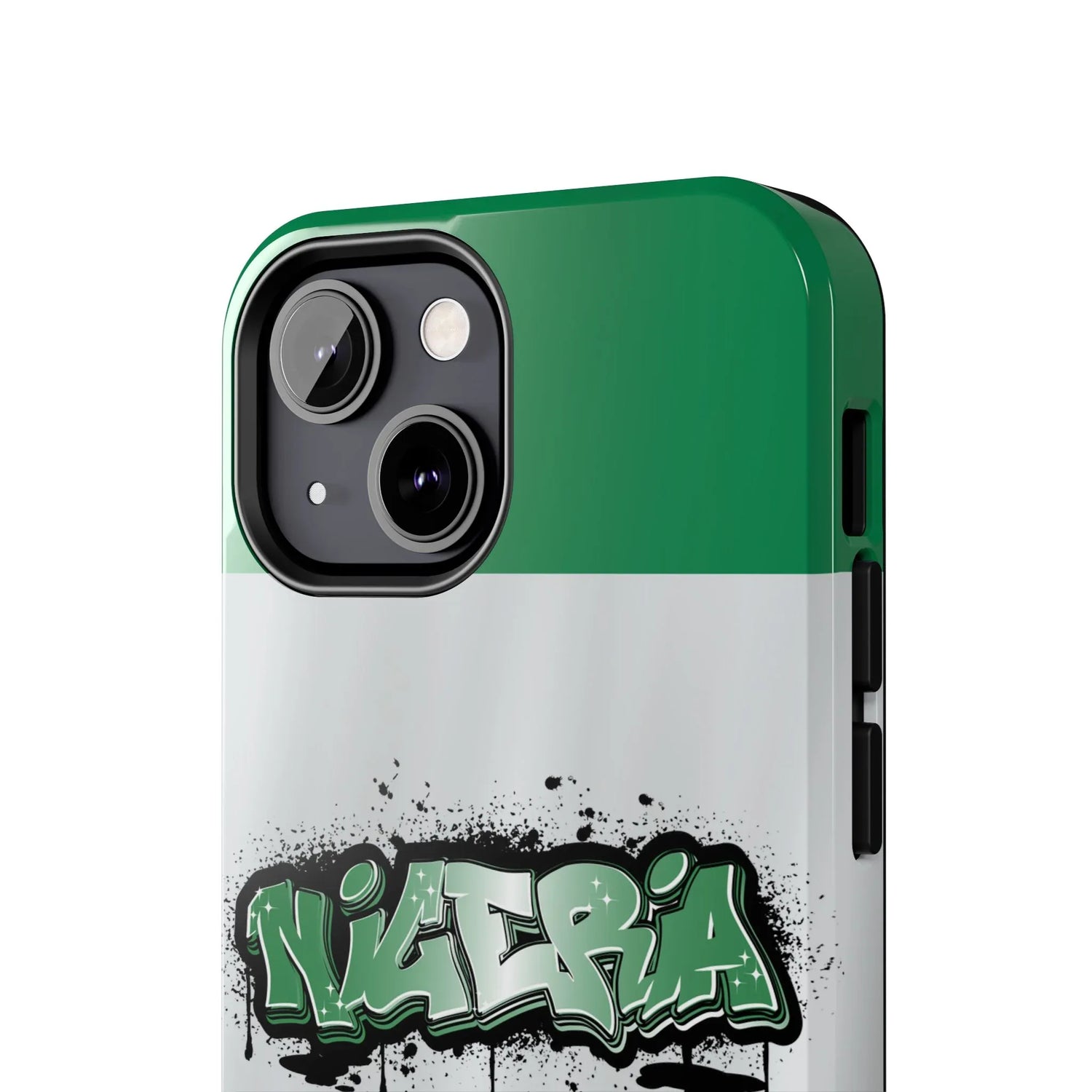 Tough Phone Case — Nigeria Flag Graffiti Design - DiwaKi