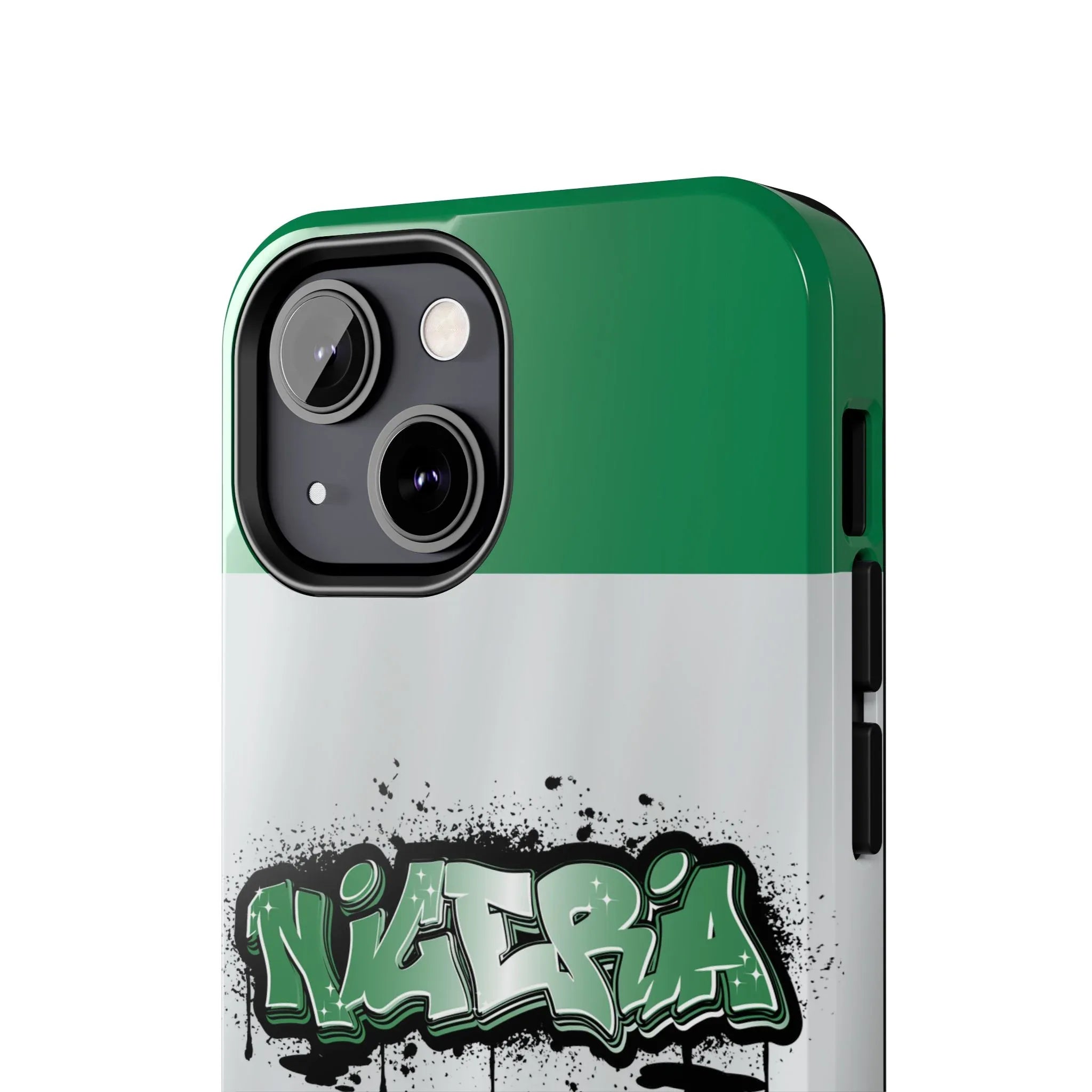 Tough Phone Case — Nigeria Flag Graffiti Design - DiwaKi