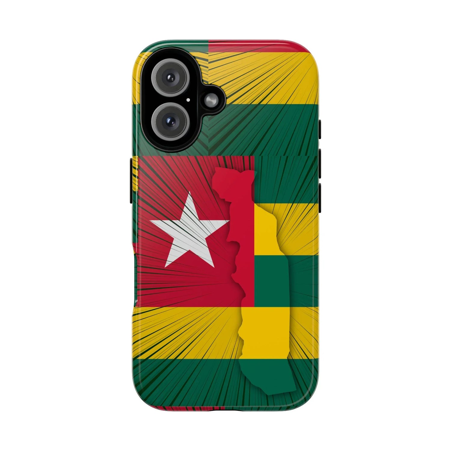Togo Flag Tough Phone Case – Protective Stripe Design - DiwaKi