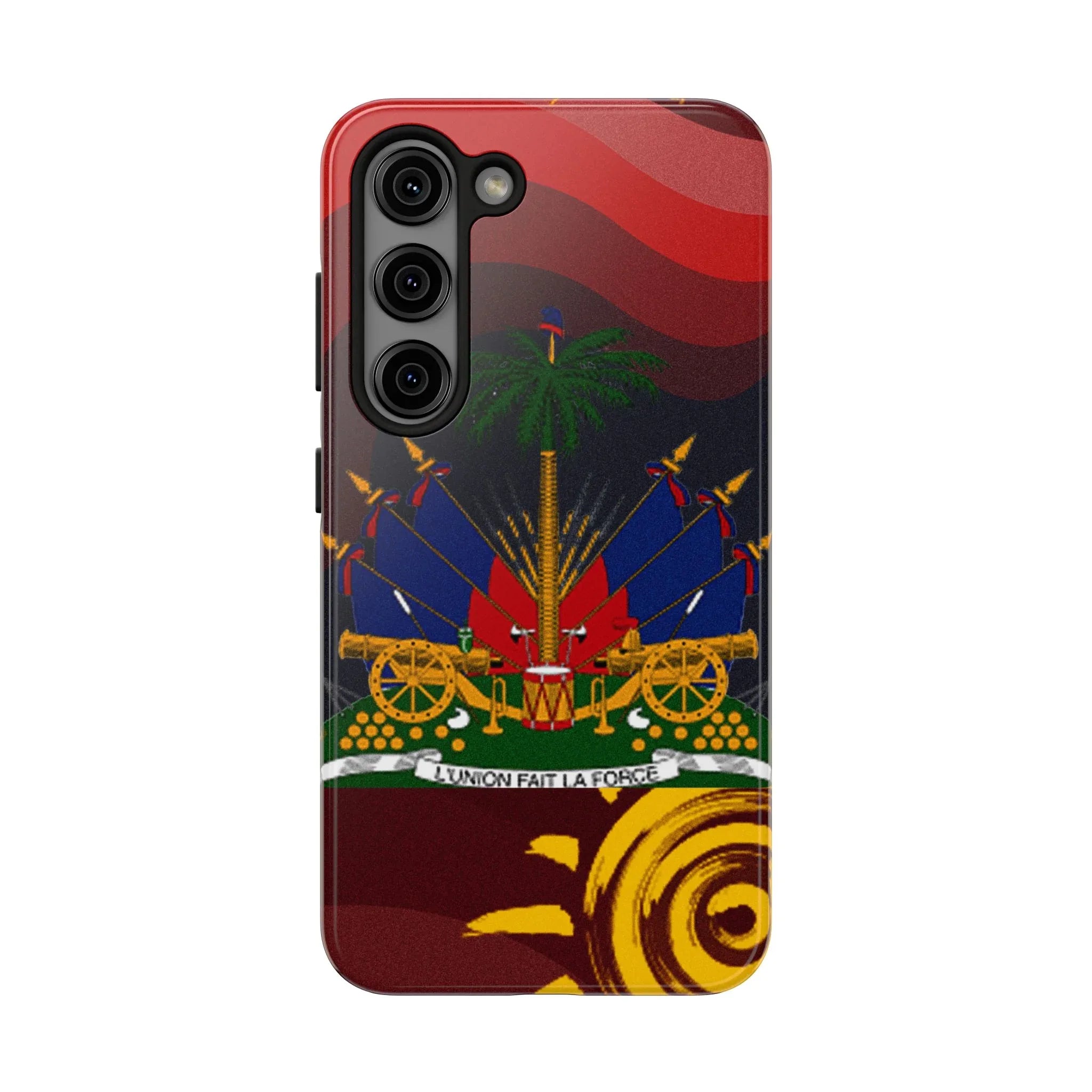 Haiti Coat of Arms Tough Phone Case — Patriotic Haitian Flag Protective Cover - DiwaKi
