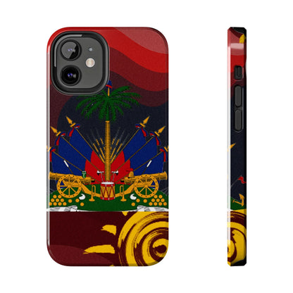 Haiti Coat of Arms Tough Phone Case — Patriotic Haitian Flag Protective Cover - DiwaKi