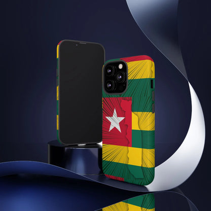 Togo Flag Tough Phone Case – Protective Stripe Design - DiwaKi
