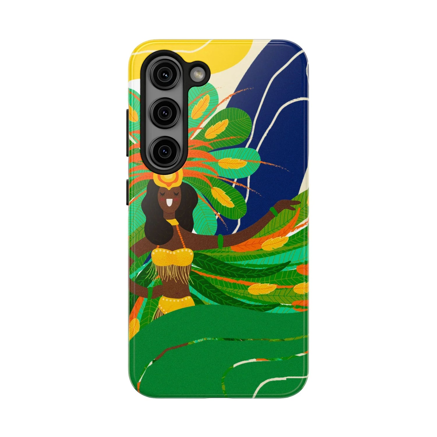 Brazil carnival Tough Phone Case — Statue of Liberty &amp; American Flag Design - DiwaKi