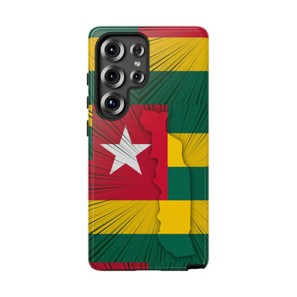 Togo Flag Tough Phone Case – Protective Stripe Design - DiwaKi