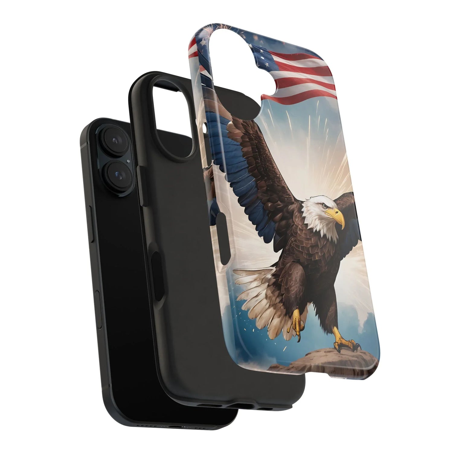 Majestic Eagle Flag Phone Case - DiwaKi
