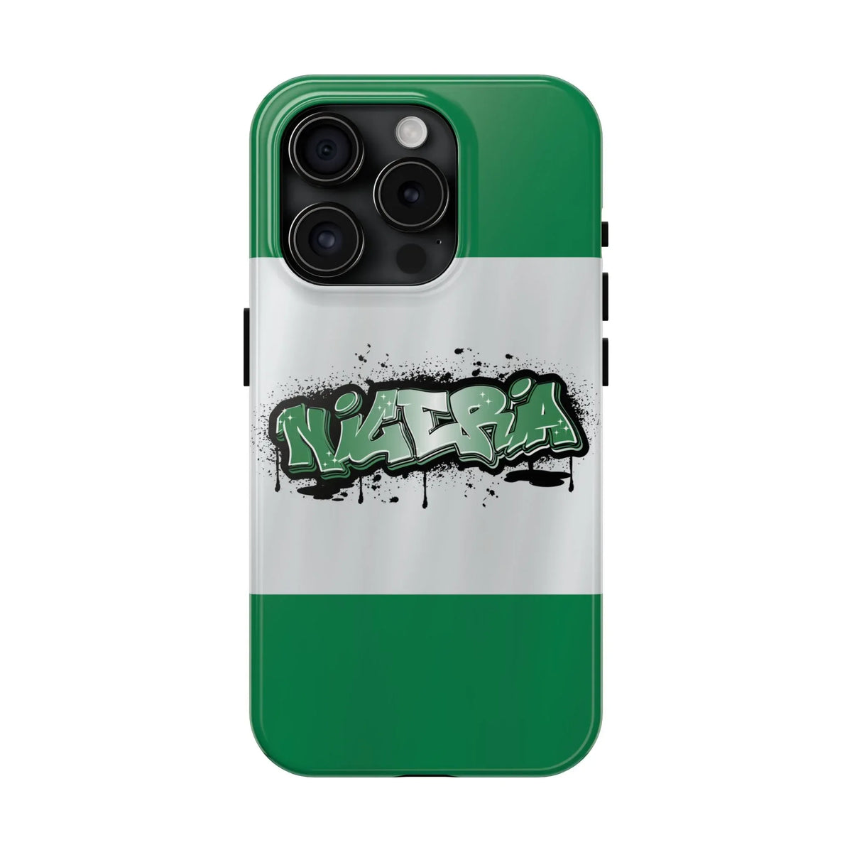 Tough Phone Case — Nigeria Flag Graffiti Design - DiwaKi