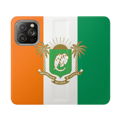 Ivory Coast Flag Flip Phone Case — Côte d&
