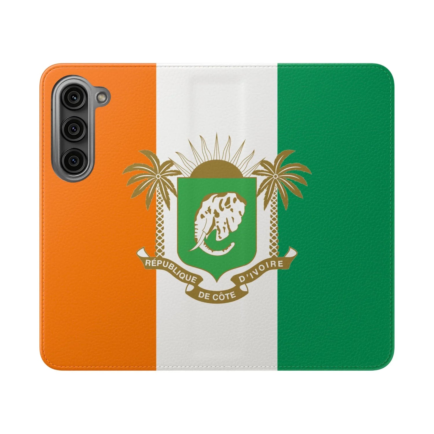 Ivory Coast Flag Flip Phone Case — Côte d&