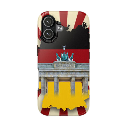 German Flag Brandenburger Gate Tough Phone Case – Berlin Landmark Protective Cover - DiwaKi
