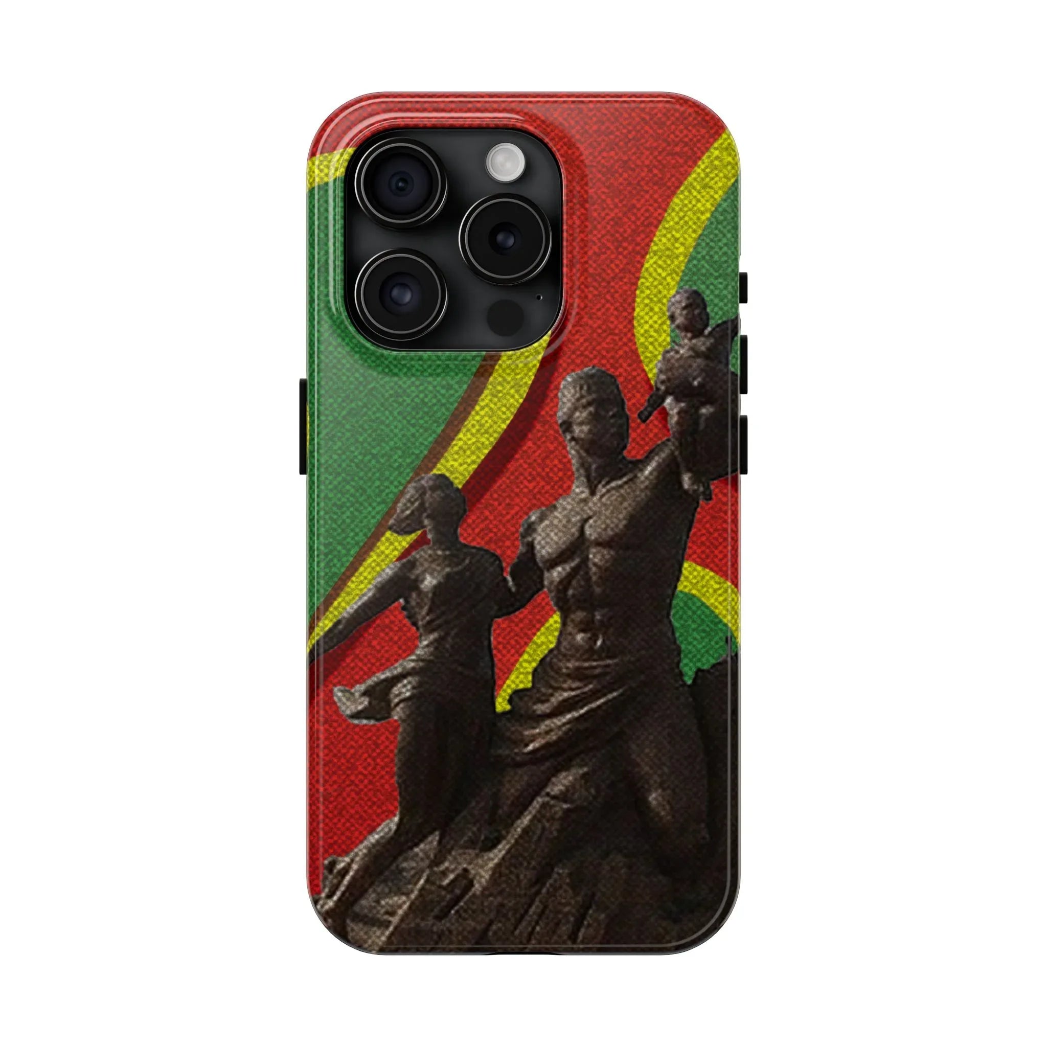 Senegal Tough Phone Case — Liberation Monument Retro Red, Green &amp; Yellow Design - DiwaKi