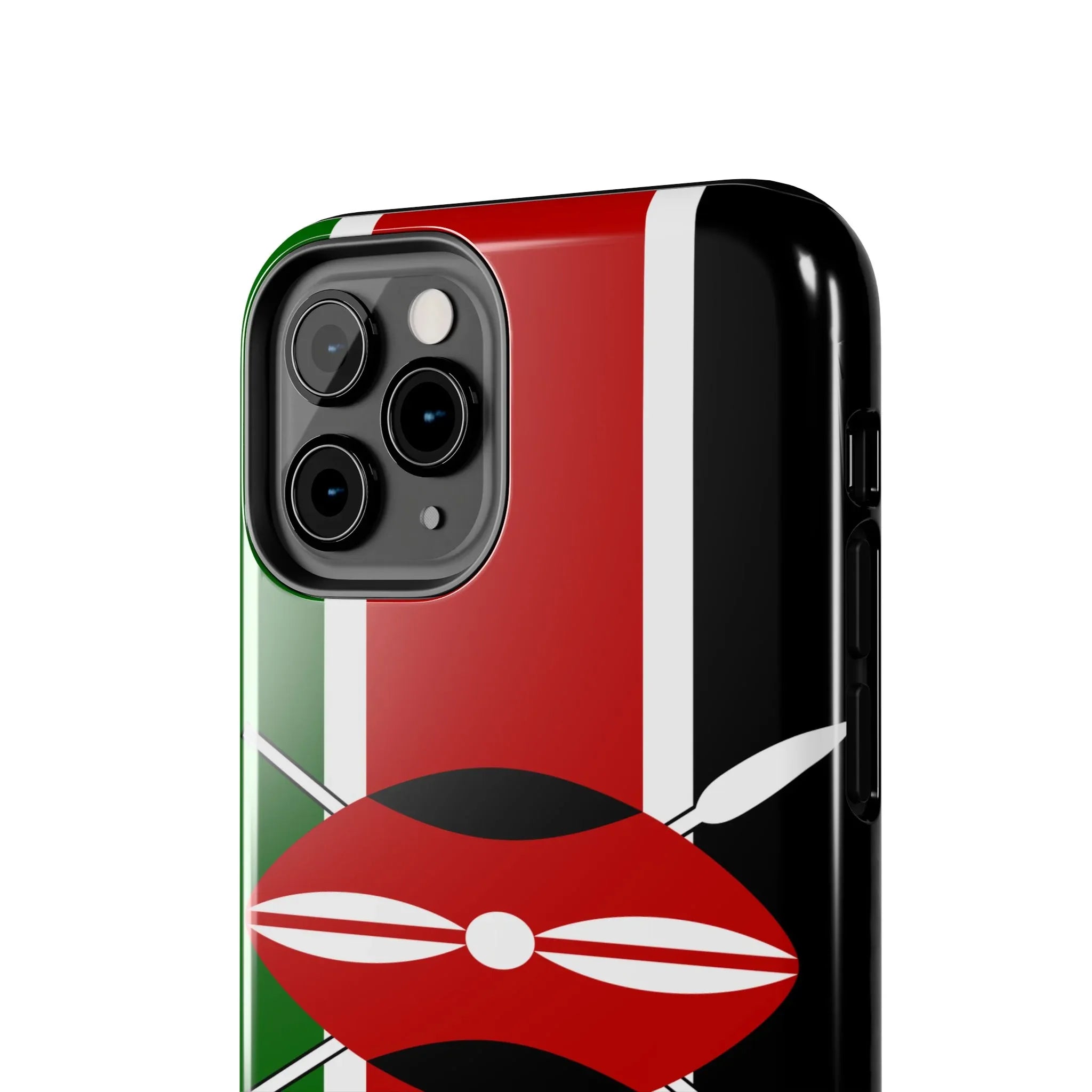 Kenya Flag Tough Phone Case — Protective Tribal Shield Design - DiwaKi