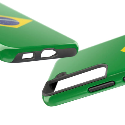 Brazil Flag Tough Phone Case — Protective Patriotic Phone Cover - DiwaKi