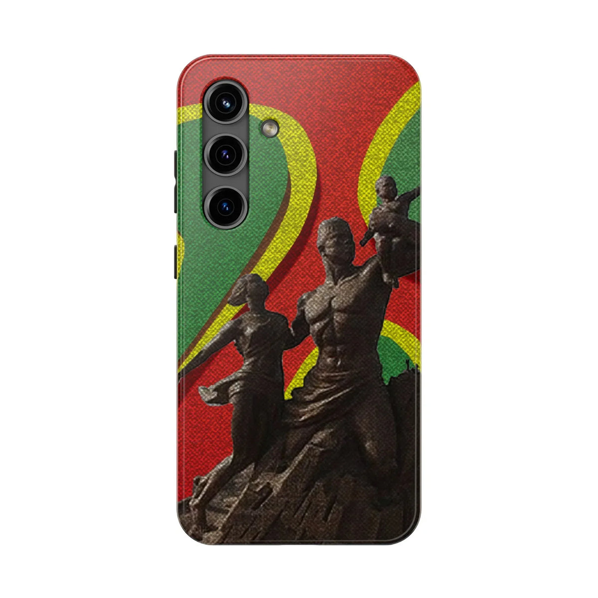 Senegal Tough Phone Case — Liberation Monument Retro Red, Green &amp; Yellow Design - DiwaKi