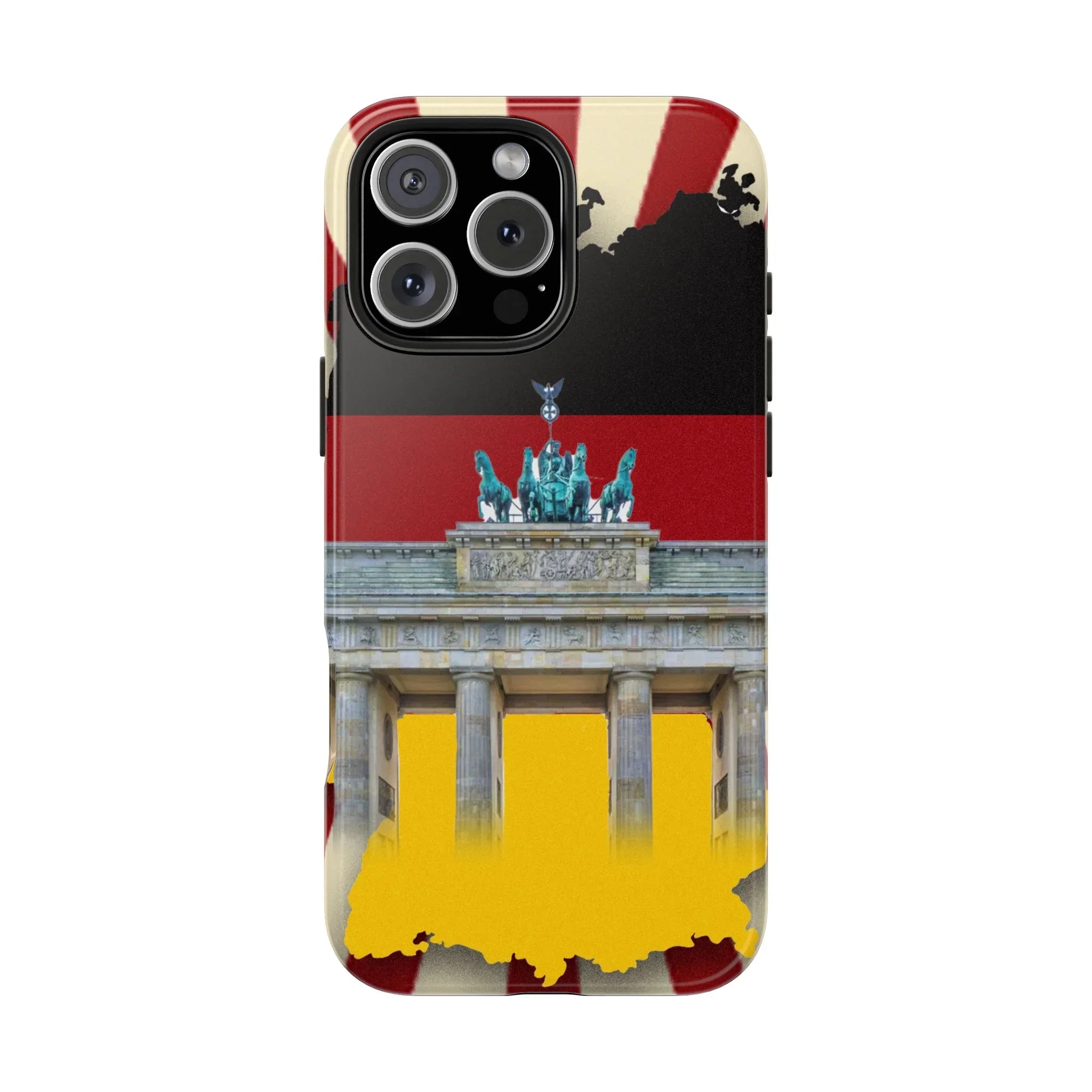 German Flag Brandenburger Gate Tough Phone Case – Berlin Landmark Protective Cover - DiwaKi
