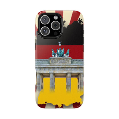 German Flag Brandenburger Gate Tough Phone Case – Berlin Landmark Protective Cover - DiwaKi