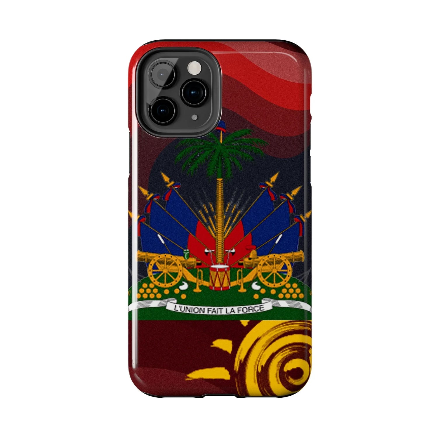 Haiti Coat of Arms Tough Phone Case — Patriotic Haitian Flag Protective Cover - DiwaKi