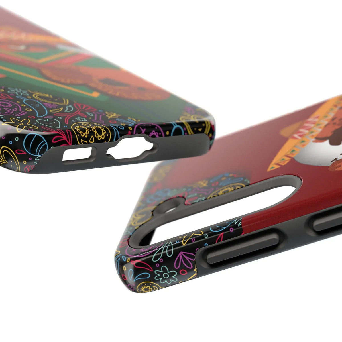 Mexico Mariachi Guitarist Tough Phone Case — Colorful Mexican Folk Art iPhone Cover - DiwaKi