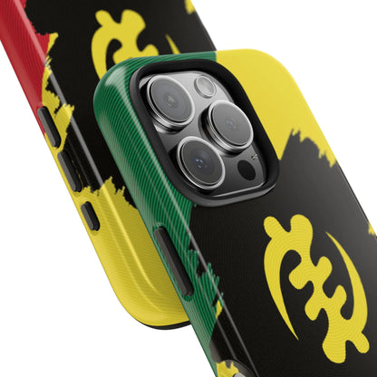 Sankofa Tough Phone Case — Shockproof Protective Phone Cover with Ghana Adinkra Symbol - DiwaKi