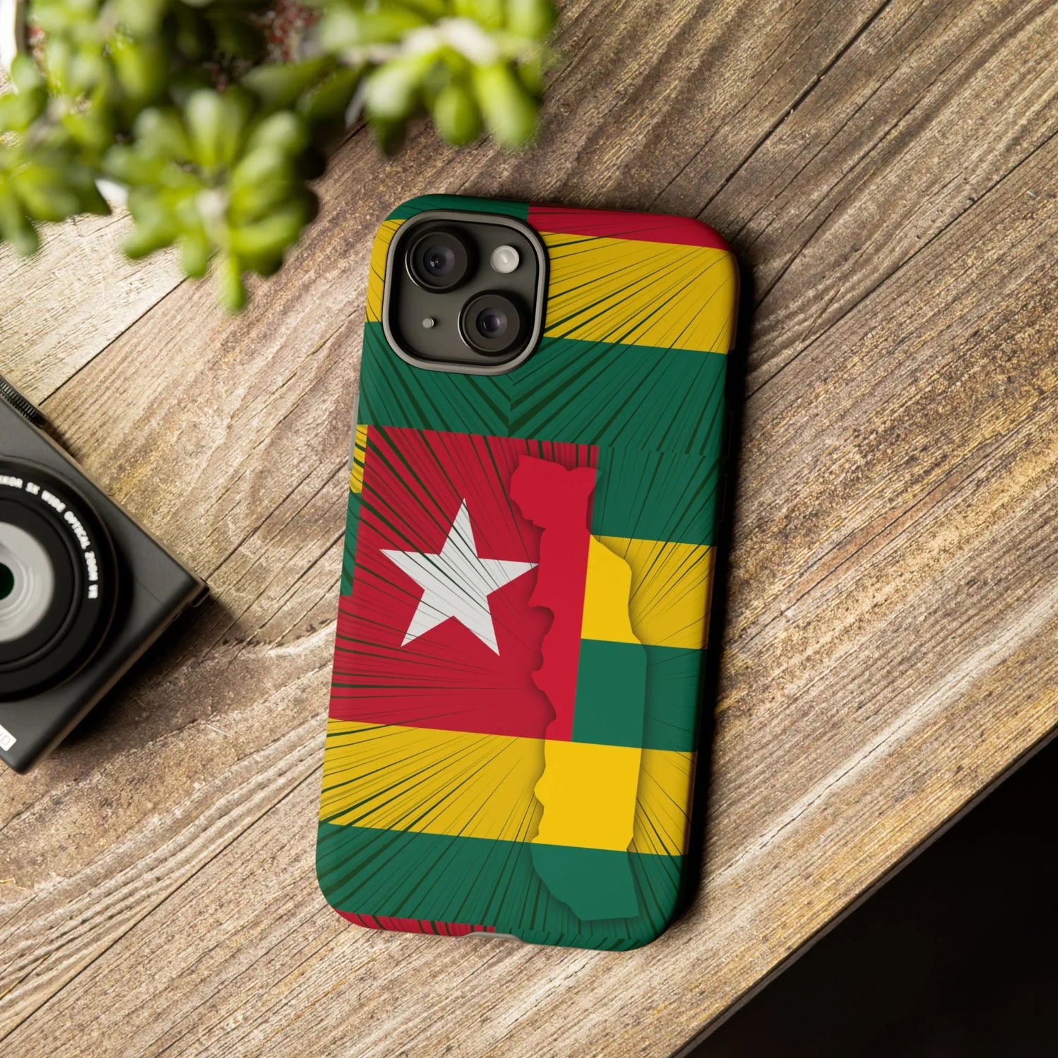 Togo Flag Tough Phone Case – Protective Stripe Design - DiwaKi