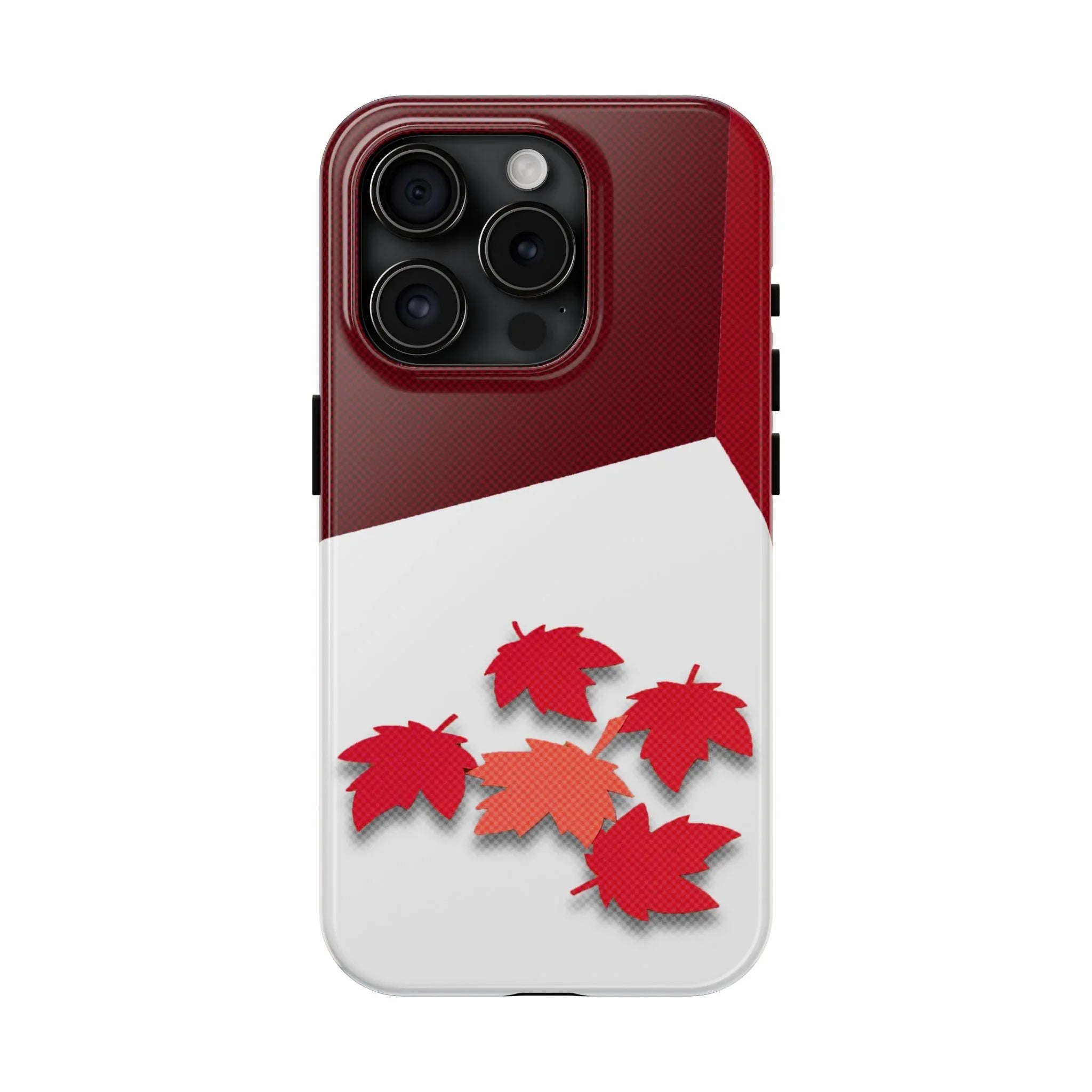 Canada Autumn Maple Tough Phone Case — Red &amp; White Protective Fall Design - DiwaKi