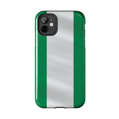 Tough Phone Case — Nigerian flag Rugged Protective Cover - DiwaKi