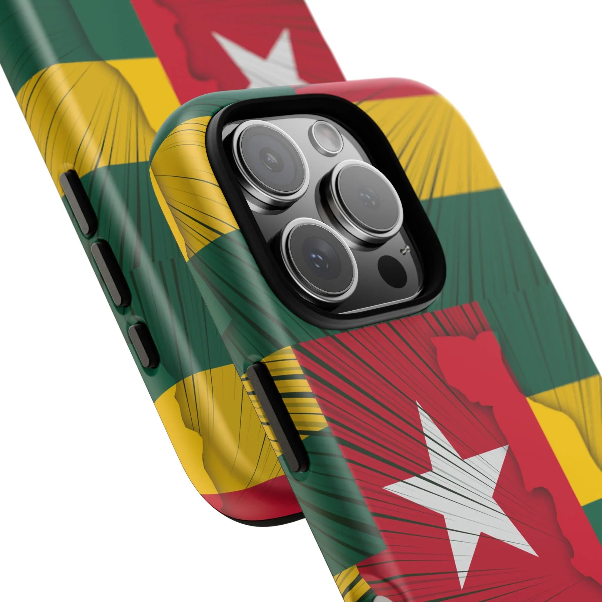 Togo Flag Tough Phone Case – Protective Stripe Design - DiwaKi