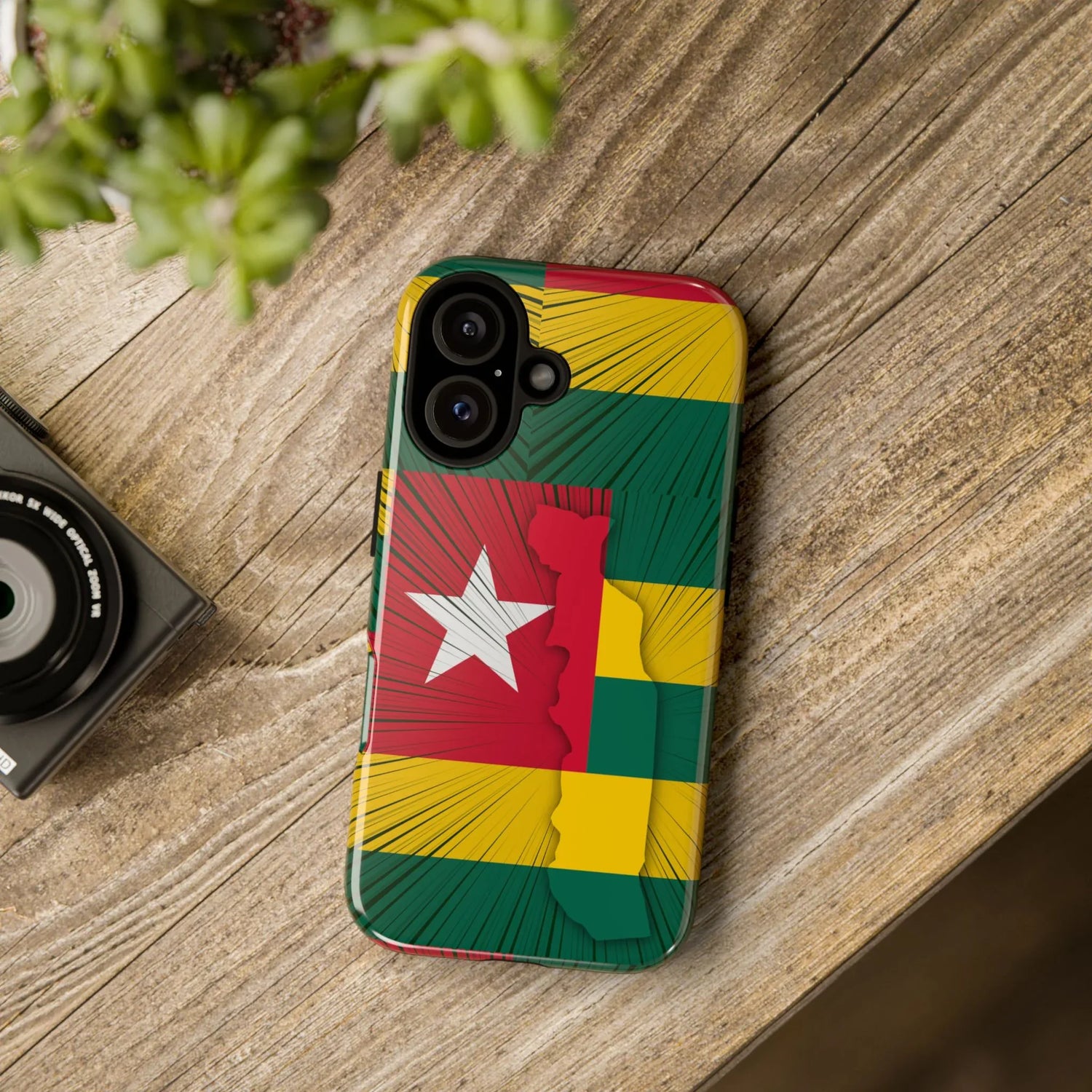 Togo Flag Tough Phone Case – Protective Stripe Design - DiwaKi