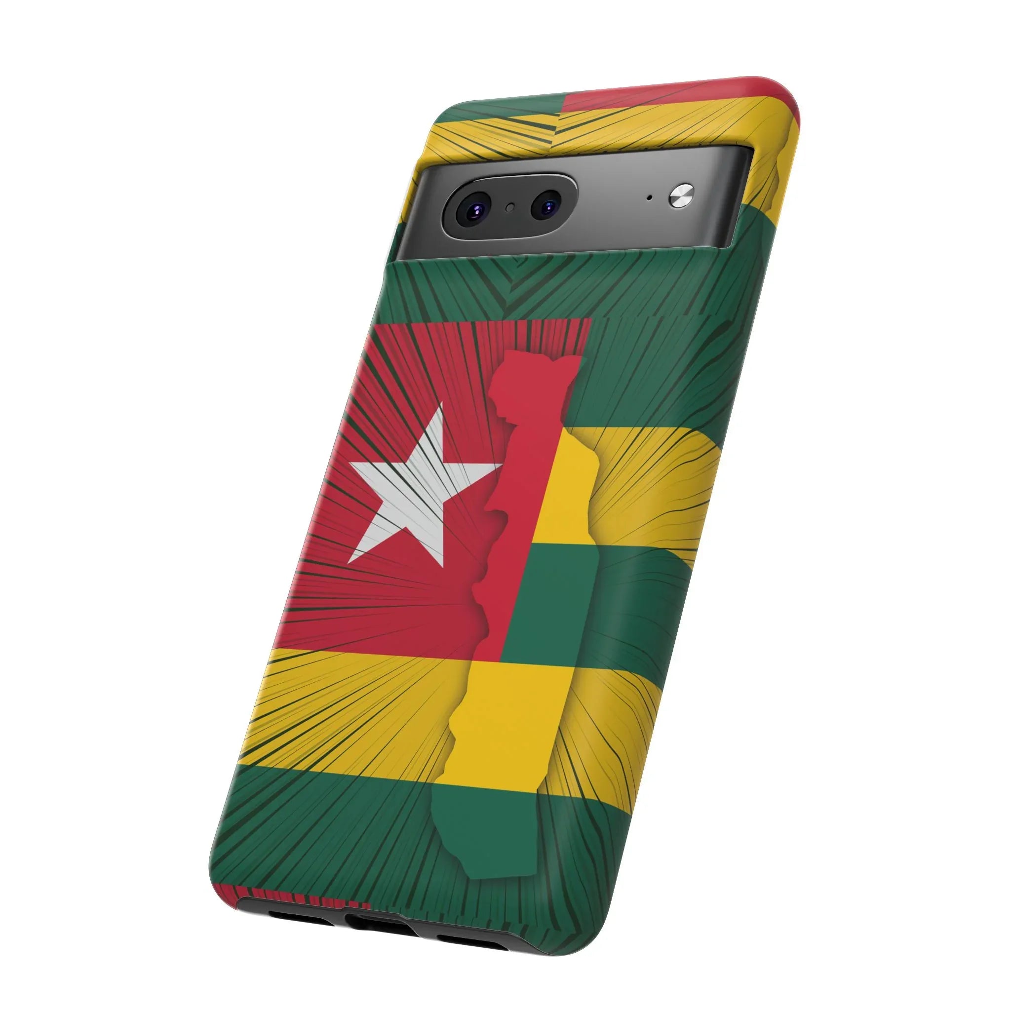Togo Flag Tough Phone Case – Protective Stripe Design - DiwaKi