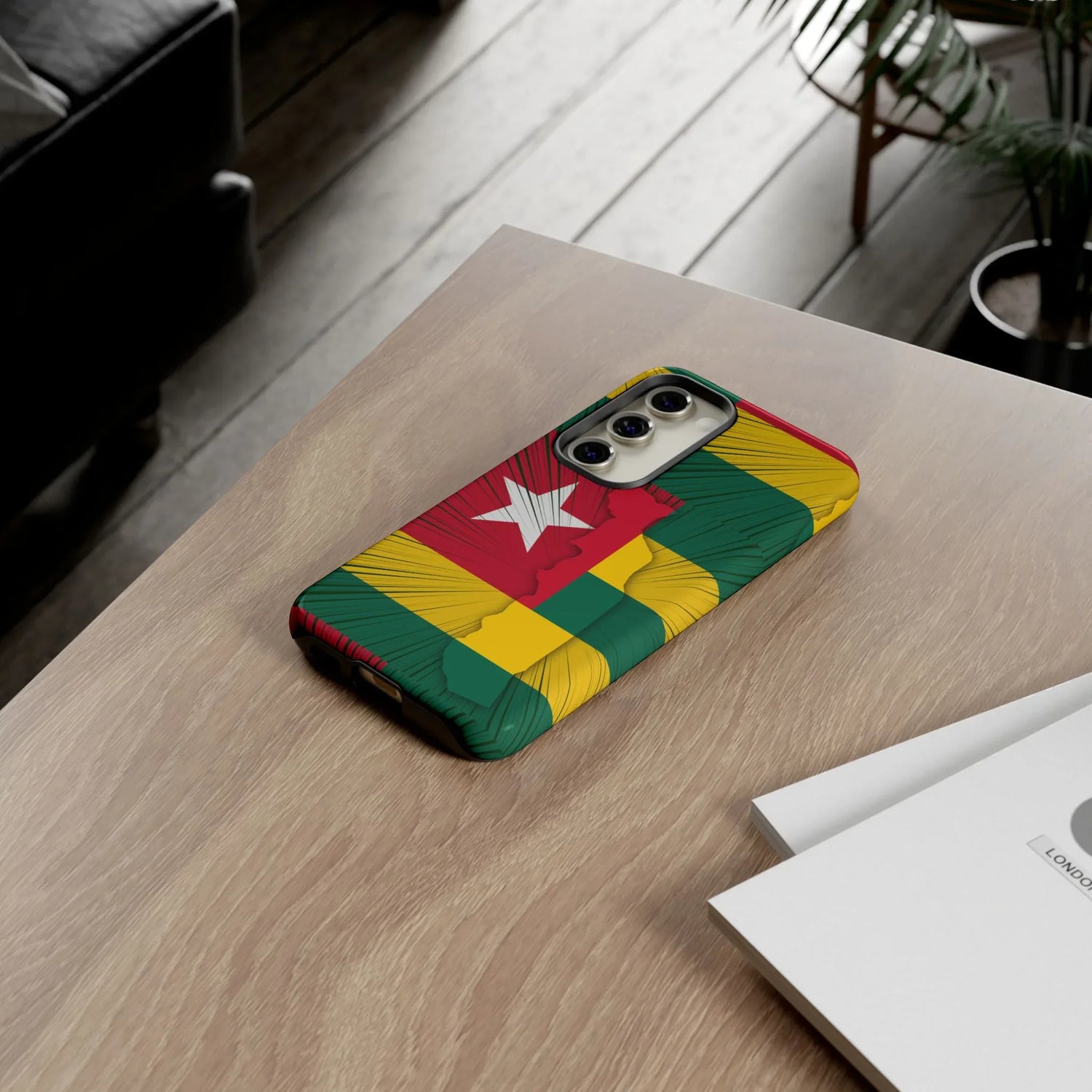 Togo Flag Tough Phone Case – Protective Stripe Design - DiwaKi