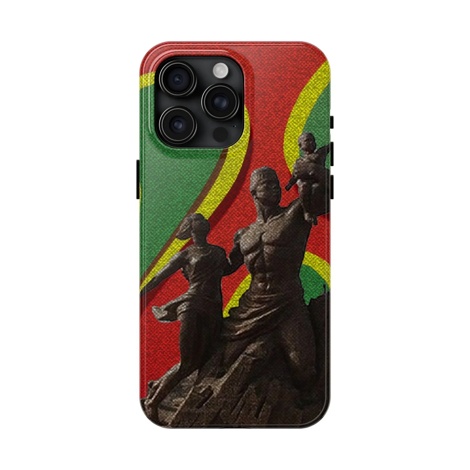 Senegal Tough Phone Case — Liberation Monument Retro Red, Green &amp; Yellow Design - DiwaKi
