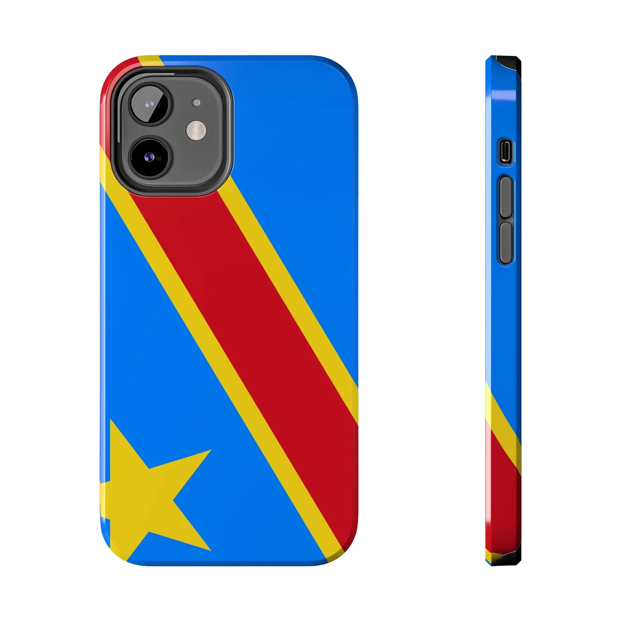 Democratic Republic of Congo Flag Tough Phone Case — Durable Protective Cover - DiwaKi