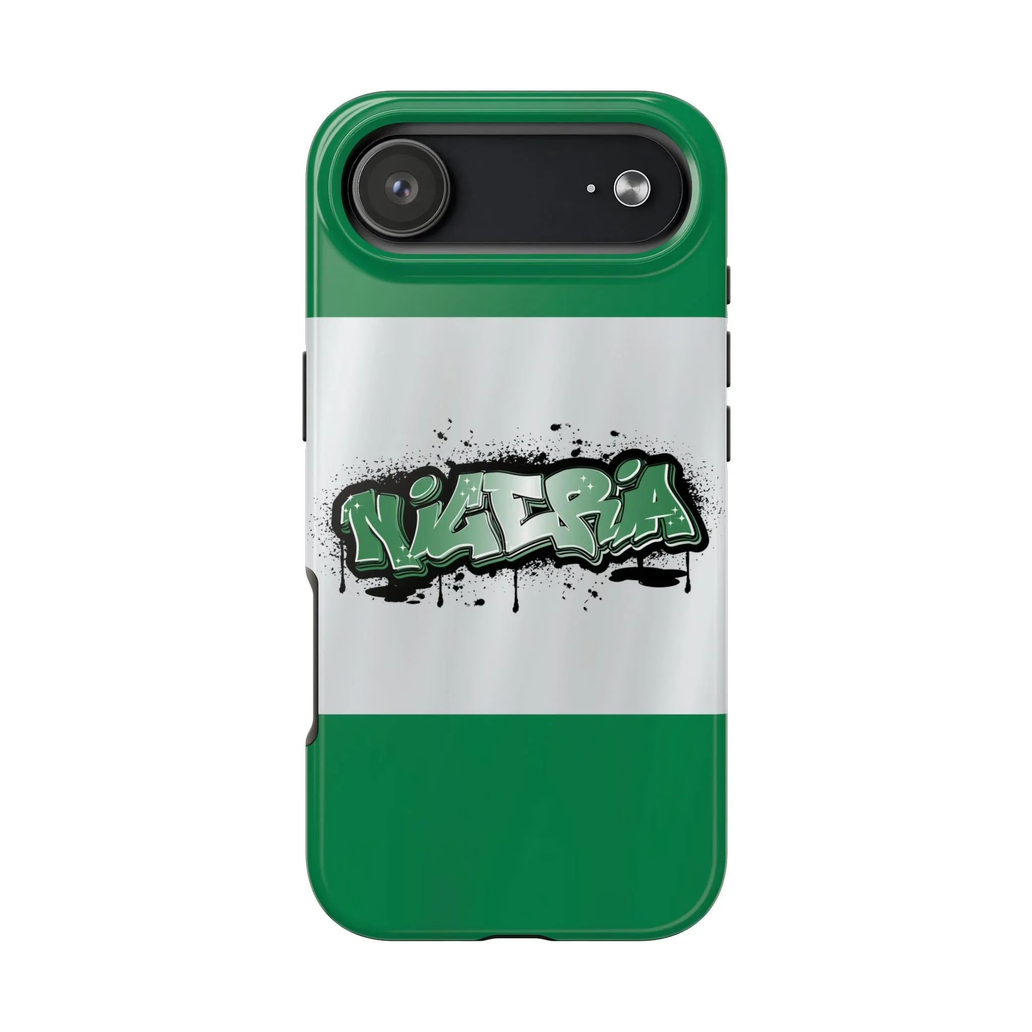 Tough Phone Case — Nigeria Flag Graffiti Design - DiwaKi