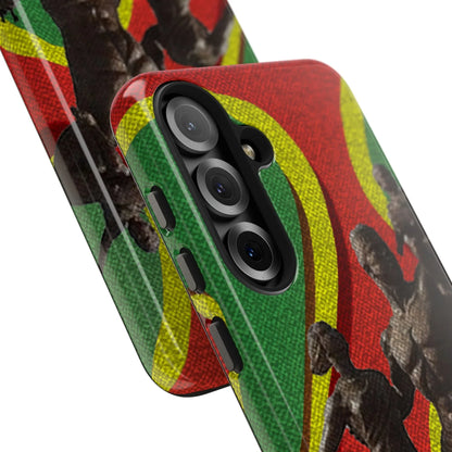 Senegal Tough Phone Case — Liberation Monument Retro Red, Green &amp; Yellow Design - DiwaKi