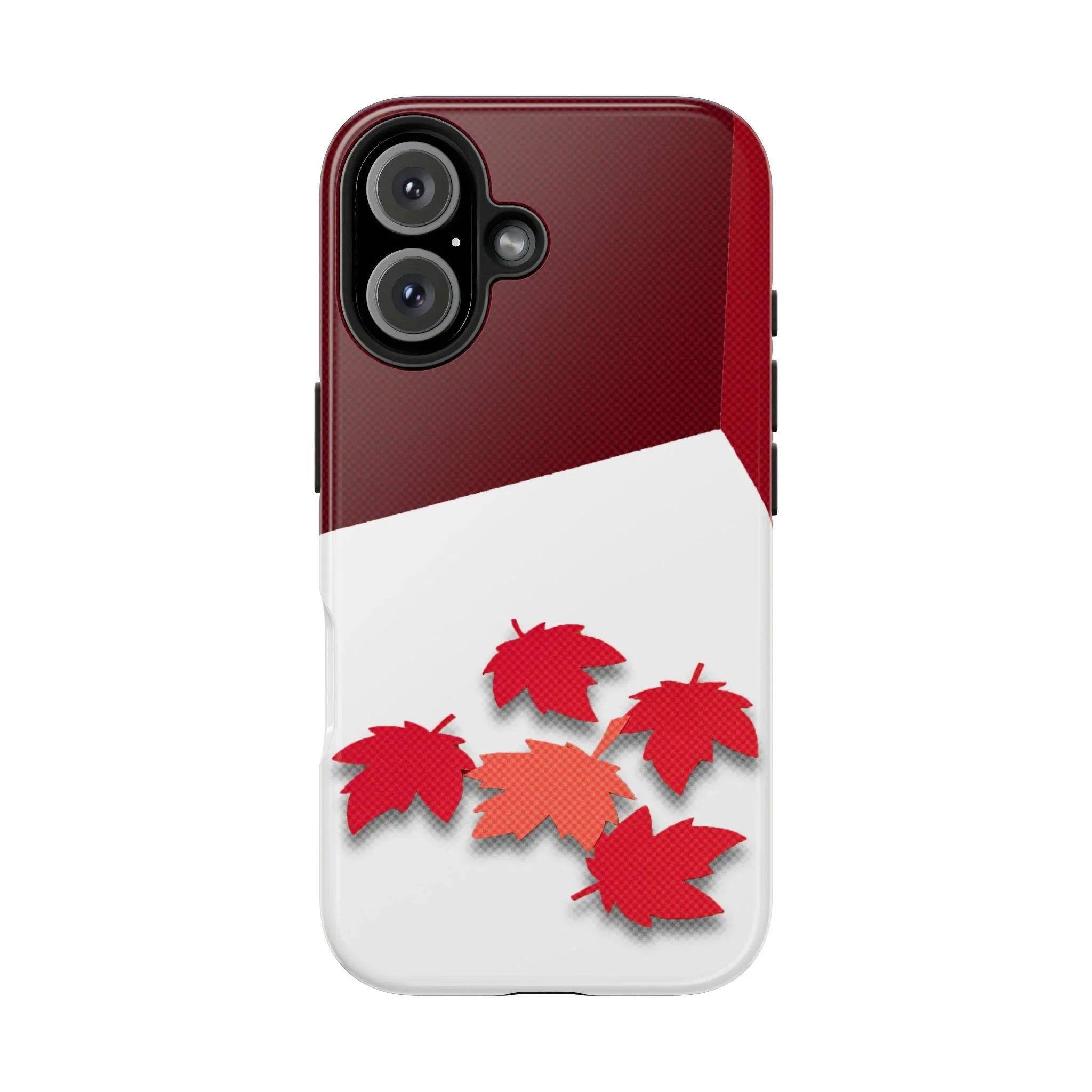 Canada Autumn Maple Tough Phone Case — Red &amp; White Protective Fall Design - DiwaKi