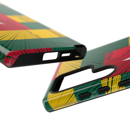Togo Flag Tough Phone Case – Protective Stripe Design - DiwaKi