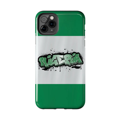 Tough Phone Case — Nigeria Flag Graffiti Design - DiwaKi
