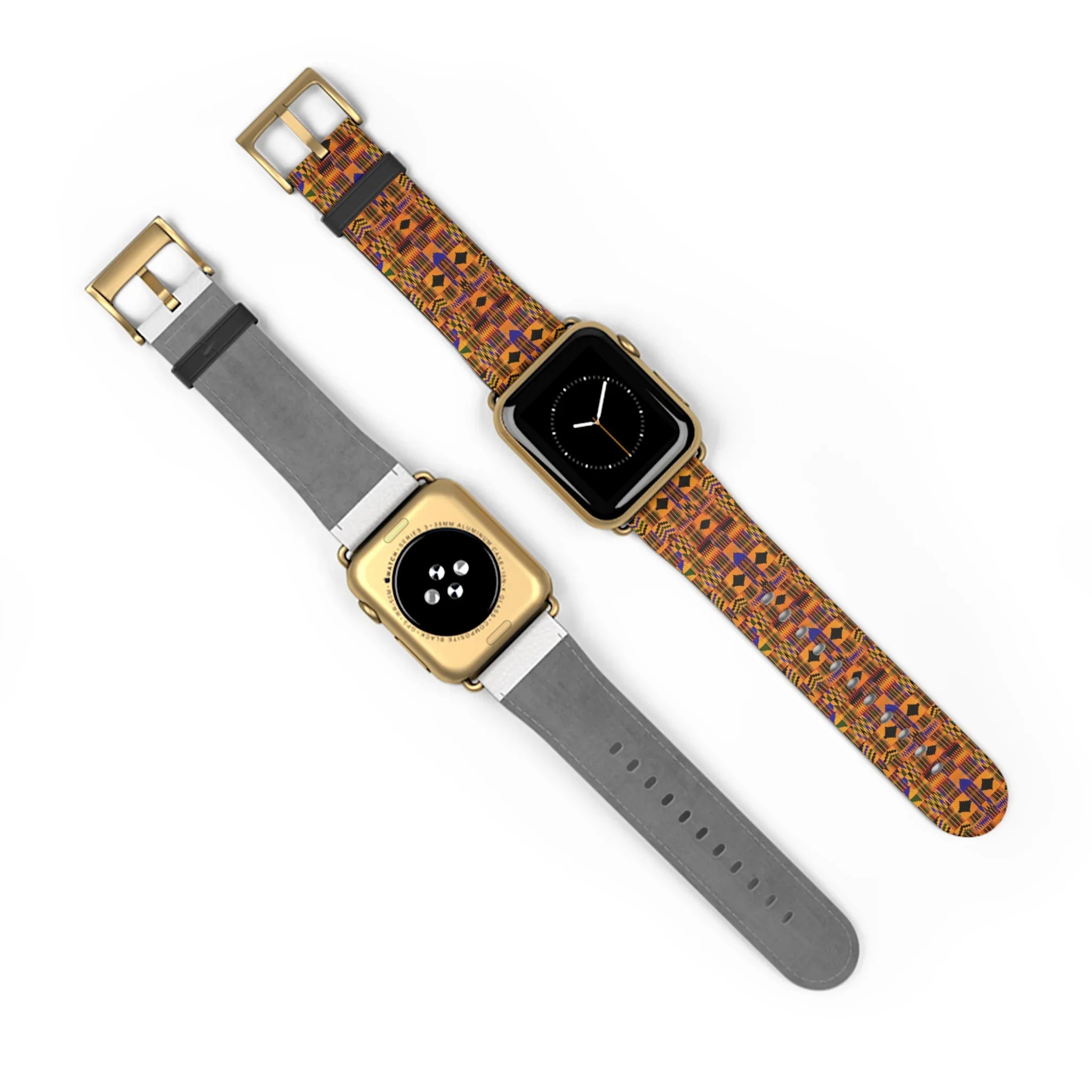 Kente-Inspired Pattern Watch Band — Vibrant African Print Apple Watch Strap - DiwaKi