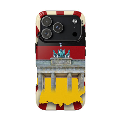 German Flag Brandenburger Gate Tough Phone Case – Berlin Landmark Protective Cover - DiwaKi