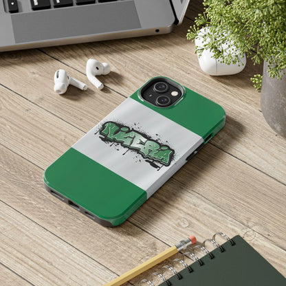 Tough Phone Case — Nigeria Flag Graffiti Design - DiwaKi