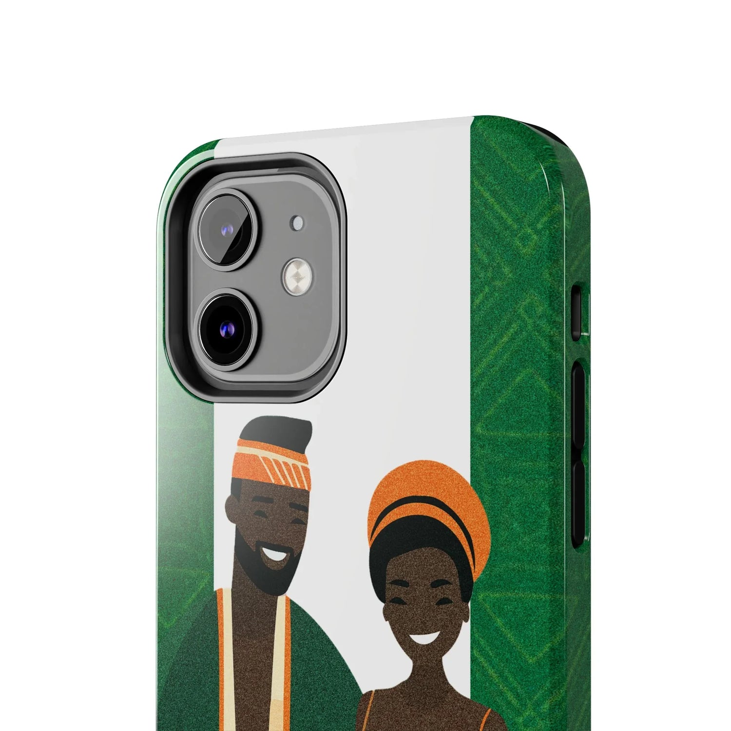 Tough Phone Case — Afrocentric Nigerian Couple Illustration, Protective Hard-Shell Phone Cover - DiwaKi