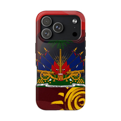 Haiti Coat of Arms Tough Phone Case — Patriotic Haitian Flag Protective Cover - DiwaKi