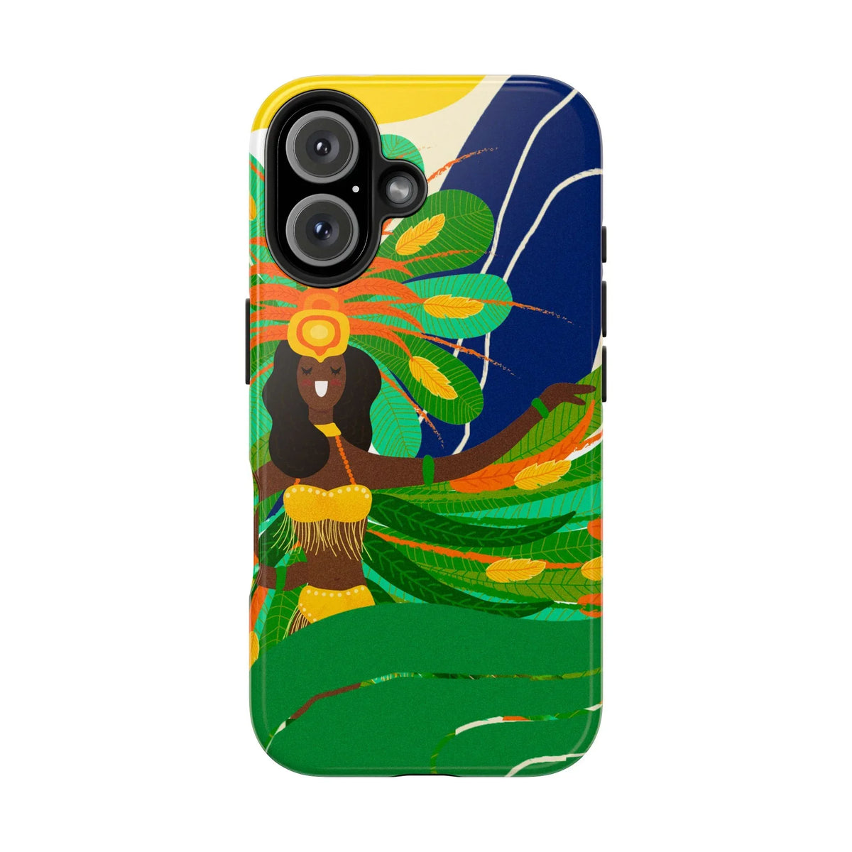 Brazil carnival Tough Phone Case — Statue of Liberty &amp; American Flag Design - DiwaKi