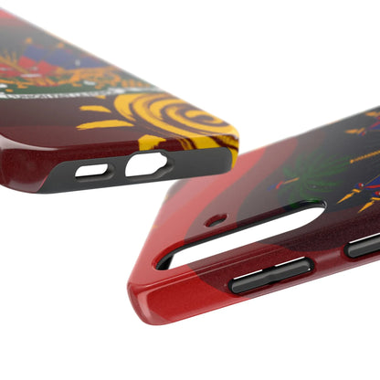 Haiti Coat of Arms Tough Phone Case — Patriotic Haitian Flag Protective Cover - DiwaKi